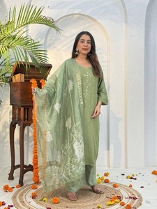 Elegante moderno rayón Dobby Casual Wear Kurti con Plazo y Digital Dupatta Set para fiesta y todas las estaciones - Product Image 5