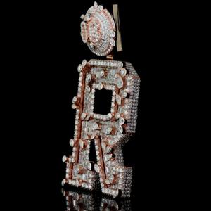 Special Offer Baguette VVS Moissanite Diamond Iced Out Hip Hop Pendant <b>Necklace</b> <b>With</b> 925 Silver <b>Letter</b> Pendant At Low Price - Product Image 3