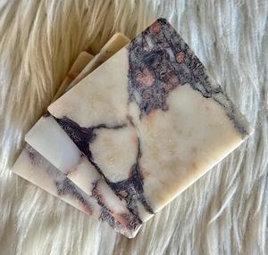 100% Natural Marble <b>Coaster</b> <b>Drink</b> <b>Coaster</b> Elegant Table Decorative Customized Shapes Sizes Colors High Quality Customizable Use - Product Image 1