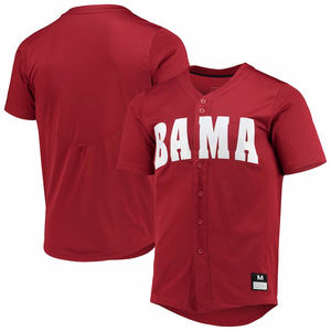 Albama Crimson Plus Size Softball Jersey Haga su propio conjunto de equipo Jersey de béisbol transpirable con precio de fábrica bajo - Product Image 2