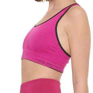Sujetador deportivo sin costuras para exteriores para mujer hecho a medida OEM ropa de gimnasio transpirable con sujetador de Yoga de talla grande impreso personalizado - Product Image 5
