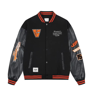 2025 nuevo estilo personalizado Varsity chaqueta de hombre bordado personalizado chaqueta cortavientos personalizado Preppy Varsity chaqueta para hombres - Product Image 4