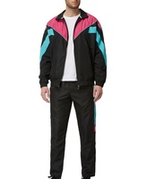Conjunto Deportivo Cortavientos Impermeable para Hombre, Talla Grande, con Chaqueta Deportiva y Diseño con Cierre