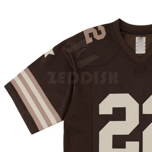 Camiseta de fútbol americano para hombres adultos logotipo personalizado transpirable de talla grande ropa deportiva de manga corta precio al por mayor - Product Image 3