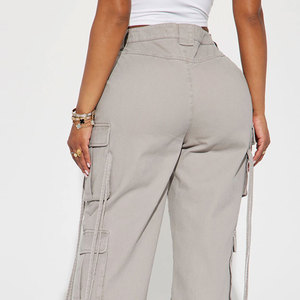Pantalones Cargo de invierno de alta calidad para mujer, Parte delantera plana, impermeables, de secado rápido, transpirables, con cierre de cordón de poliéster/algodón - Product Image 6