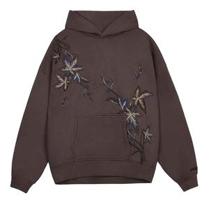 เสื้อมีฮู้ดแฟชั่นแนวสตรีทผ้าคอตตอนผ้าฟลีซปักลายดิจิตอลสำหรับฤดูหนาว - Product Image 1