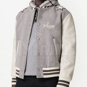 Nouvelle arrivée : veste d'hiver surdimensionnée pour homme, manches en cuir, col montant, respirante, antibactérienne, vêtements de sport en provenance du Pakistan - Product Image 4