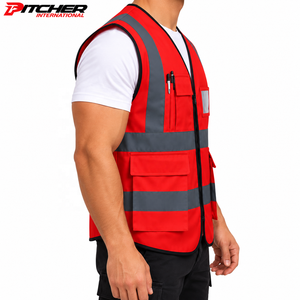 Chaleco de Seguridad Reflectante al por Mayor con Cremallera para Importadores de Ropa de Trabajo y Cadenas de Minoristas - Product Image 3