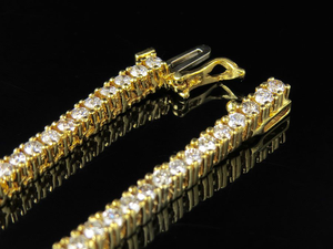 Venta caliente Hiphop 3mm 4mm 5mm oro blanco primavera broche moissanite diamante tenis cadena moda cadena Collar para hombres - Product Image 6