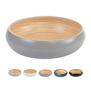 Joli design écologique bol de service en bambou filé vert saladier Style américain ustensiles de cuisine en gros du Vietnam - Product Image 2