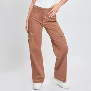 Pantalones vaqueros de mezclilla para mujer, ropa de calle, estilo holgado, pantalones Cargo de pierna recta, traje Vintage de Hip Hop para mujer - Product Image 1