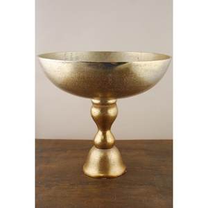 Cuenco Decorativo de Latón con Pedestal, Diseño Clásico, Hecho a Mano en India, Cuenco para Frutas Dorado con Tallo Decorativo, Superventas - Product Image 6