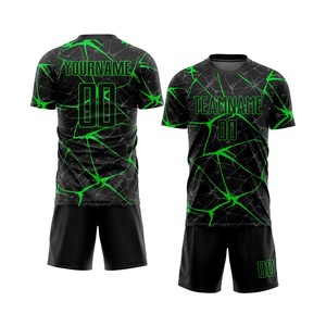 Uniformes de Fútbol Personalizados por Sublimación, 100% Poliéster Ecológico, Pantalones Cortos Transpirables con Diseño Estampado de Verano, Colocación del Logotipo y Color - Product Image 3