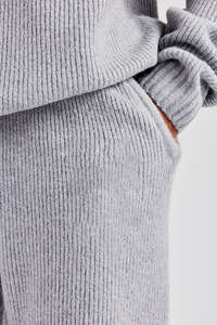 Conjunto de salón de punto sudadera para hombre suave invierno cálido Casual acanalado pulóver manga larga ajuste relajado acogedor - Product Image 2