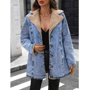 Conjunto de Chaqueta y Pantalón Vaquero para Niñas, Moderno y Divertido, Chaqueta y Pantalón de Mezclilla 2 en 1, Lavado Claro, de Lujo, a Precio Económico - Product Image 1