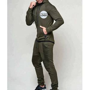 Slim Fit Zipper Hoodies Chándal atlético con capucha para hombre Casual 2 piezas Trajes Color Sudaderas con capucha y pantalones de chándal Conjunto - Product Image 4