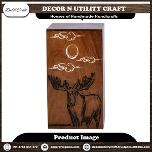 Custom Engraved Indian Rosewood Cremation <b>Urn</b> Honoring a Life with Unique Elegance home decor and home decoration - Product Image 4