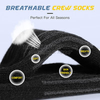 Chaussettes de sport montantes unisexes d'hiver de haute qualité en mélange de coton respirant, personnalisables, absorbant la transpiration, pour activités de plein air, gym et course à pied