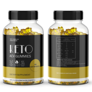 Premium Keto Gummies 500mg ACV 30 Gummies por botella Adelgazante natural Quemador de grasa Soporte de desintoxicación para adultos Personalización completa - Product Image 1