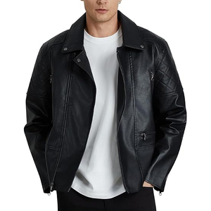 Chaqueta de cuero para hombre de nuevo estilo 2025 con forro interior cómodo y brillo exterior adecuado para líneas de ropa - Product Image 2