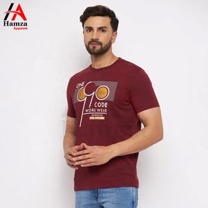 2025 dernière conception lettre motif sérigraphie T-Shirt pour hommes vente chaude grande taille 100% coton Polyester T-shirts - Product Image 3