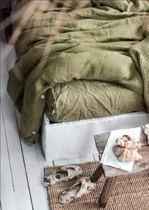 Juego de funda nórdica verde oliva lavada a la piedra de algodón Donna, 2 fundas de almohada, cierre de botón de coco 300TC para uso doméstico en Hotel, aspecto de boda - Product Image 4