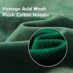 เสื้อฮู้ดดี้ผู้ชายสไตล์วินเทจ ล้างสีแบบ Stone Acid Wash พิมพ์ลายสกรีน ผ้าฝ้ายฟลีซเทอร์รี่ 100% เป็นมิตรกับสิ่งแวดล้อม กันน้ำ - Product Image 4