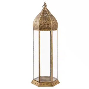 Farol de Metal de Diseño Marroquí Moderno a Precio Razonable, Acabado Dorado Brillante, Tamaño Alto, Hecho a Mano, Decoración Personalizada de Alta Calidad - Product Image 1