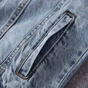 Chaqueta Vaquera de Mezclilla para Hombre, Estilo Premium, Casual, Ajustada, de Manga Larga, con Múltiples Bolsillos, Chaqueta Clásica Informal para Exteriores - Product Image 4