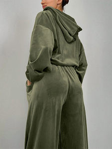 Custom Logo Hoodies and Sweat Pants <b>Jogger</b> Set Woman,women Tracksuit 2 Two Piece Set Sweatpants and Hoodie set <b>velour</b> women - Product Image 3