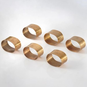 Modern Luxury Hammered Napkin Ring Top Selling Metal <b>Table</b> Topper for Wedding Restaurant & Home Use Stocked Napkin Holder - Product Image 3