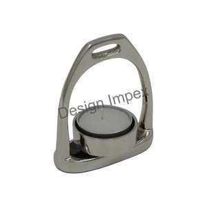 เชิงเทียนโลหะทรงม้าโกลนขนาดเล็กงานฝีมือแนวนักขี่ม้าขัดเงาชุดของขวัญ2026 - Product Image 6