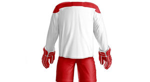 Personalizado sublimado transpirable de secado rápido Pro Lace Neck Tackle Twill Ice Hockey Jerseys Fast Turnaround Sets Servicio OEM - Product Image 3