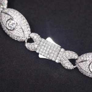 Best Selling Moissanite Diamond Cuban Link Bracelet with Iced Out Smooth Finish Hip Hop Jewelry for <b>Men</b> Daily Purpose Use - Product Image 4