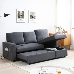 Nhà Sản Xuất L Hình Dạng Góc Sofa Đặt Đồ Nội Thất Phòng Khách Vải Ngủ Sofa Đi Giường Đi Bộ Cho Không Gian Nhỏ Căn Hộ - Product Image 6