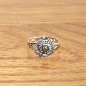 Anillo de Estilo Bohemio Clásico para Mujer, Joyería de Plata, Plata de Ley 925, Piedra Preciosa de Ópalo, Anillo Hecho a Mano, Regalo para el Amor - Product Image 5