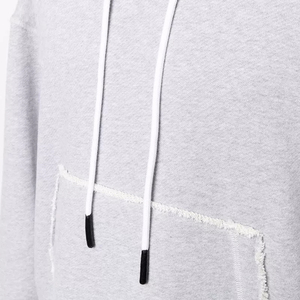 Sweat à capuche en coton mélangé Unisex Basics OEM Pull lourd uni à épaules tombantes Polaire sweat à capuche personnalisé - Product Image 6