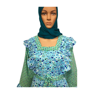 Premium 100% Cotton Organza Jalabiyat Kaftan Floor Length Printed Floral <b>Dress</b> <b>Modest</b> Islamic <b>Party</b> Wear Washable - Product Image 1