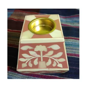 High Quality Luxury Custom Handmade Eco-Friendly Bone Inlay Modern <b>Tea</b> <b>Light</b> Holder Home Decoration Christmas Reasonable Price - Product Image 1