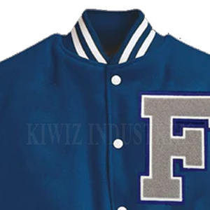 Veste en laine légère de haute qualité pour l'hiver Custom Made New Style Broderie Lettermen Jacket - Product Image 3