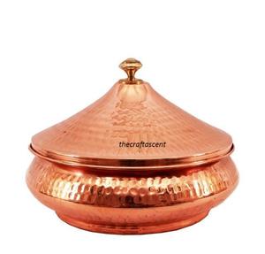 Hot Selling Luxury Copper Hammered High Quality Handmade Modern Casserole Food Warmer with Lid for Kitchens and Restaurants - Product Image 6