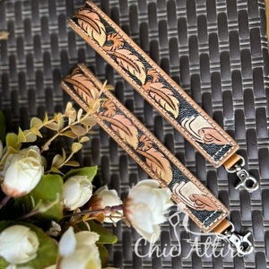 Fabricant de gros lanière en cuir usiné à la main porte-clés bracelets de poignet en cuir de vachette véritable de haute qualité pour femmes - Product Image 1