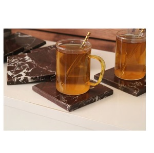 Vente en gros Sous-verres en pierre de couleur noire Tapis et tampons de forme carrée pour salle à manger et cuisine - Product Image 4