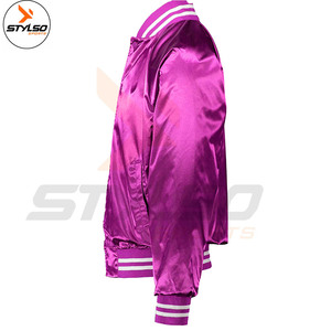High Quality Custom Men's Satin Varsity Jacket Reversible Breathable <b>Winter</b> Letterman Style Baseball Fabric <b>Decoration</b> - Product Image 6