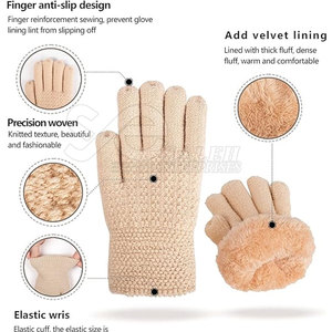 New Arrival Plus Size Customized Color High Quality Cold Resistant Full Finger Winter Gloves for Adults Daily Party Outdoor Use - Product Image 3