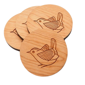 Posavasos de madera de nogal de forma redondeada para bebidas, posavasos de madera para bebidas calientes y frías, posavasos personalizados a un precio económico - Product Image 6