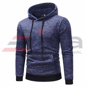 100% Cotton Pullover Hoodies for Men OEM Customizable Logo Slim Fit Sportswear in Solid Flannel Styles for Winter - Product Image 1