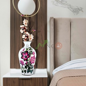 แก้วทรงสูงทรงกระบอกคริสตัลทรงสูง10 "60 80ซม. แจกันดอกไม้สำหรับงานแต่งงานของตกแต่งชิ้นกลาง - Product Image 3