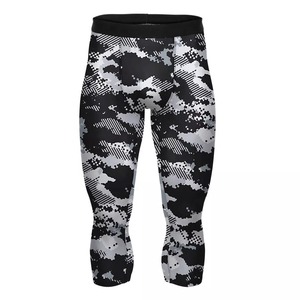 ยิมสวมใส่ถุงน่องยืดยืดหยุ่นที่กำหนดเองการบีบอัดถุงน่องพิมพ์ผู้ชายกีฬากางเกงออกกำลังกายเสื้อผ้าผู้ชาย - Product Image 1