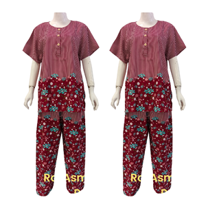 Ensemble de pyjamas super doux et respirant pour la maison d'été quotidienne porter des matériaux en rayonne de bonne qualité à vendre - Product Image 6